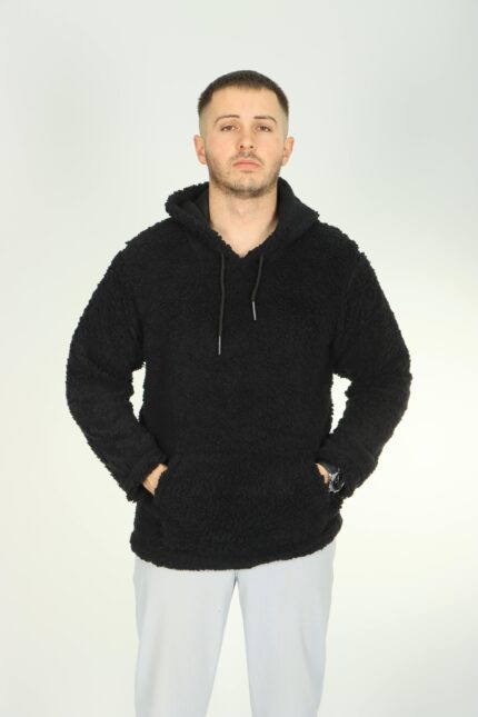Kuzu Peluş Sweat Siyah